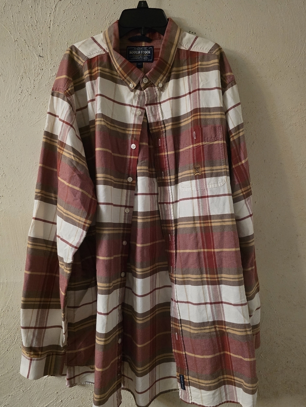 Panhandle Slim Men's Plaid Button-Down Shirt - Maroon, White, Brown